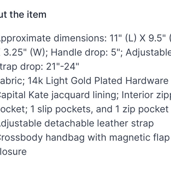 Kate Spade Handbag light Beige W/Beige Stripes Leather - Picture 15 of 16